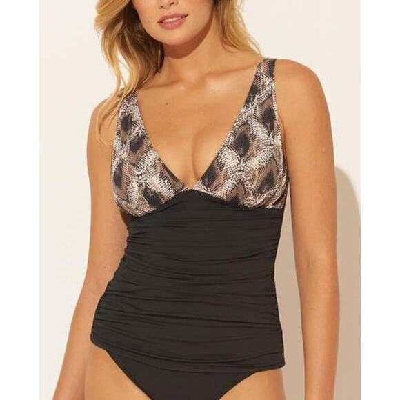 Bleu Rod Beattie Tankini Top Plunge Skin Games NWT 10 - Picture 1 of 8